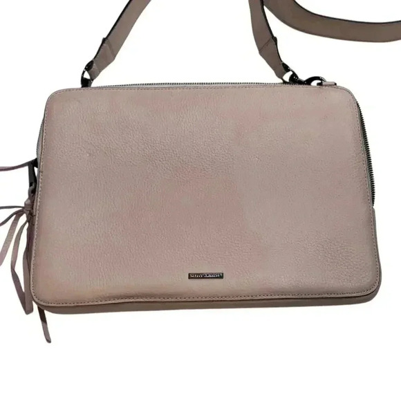 Rebecca Minkoff Regan Sleeve Leather 13" MacBook/Laptop Bag w/ Strap Slim Pink - Picture 5 of 16